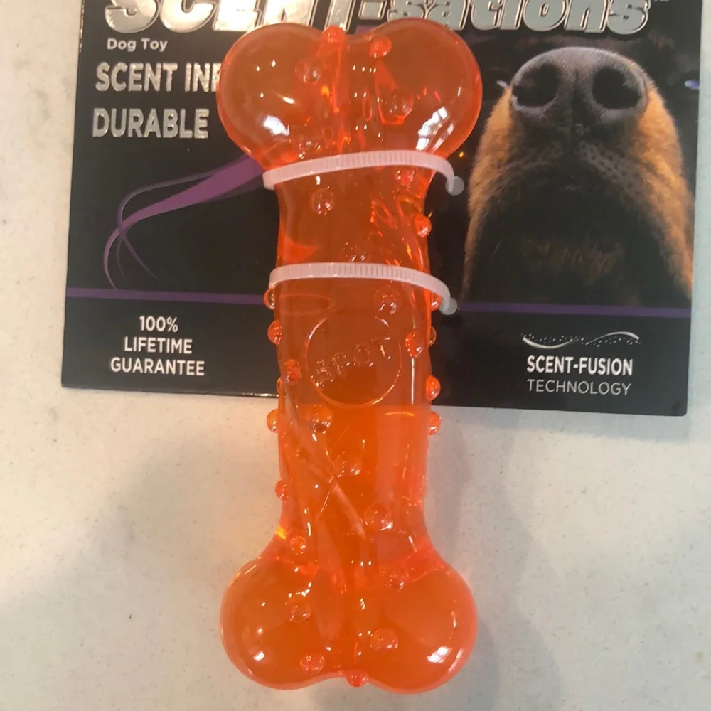 SPOT Peanut Butter Orange Dog Toy